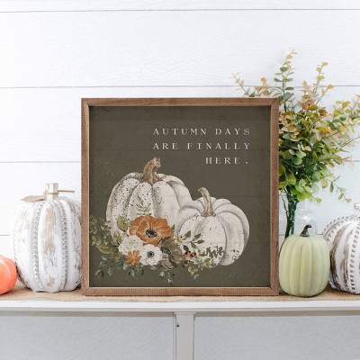 Kendrick Home Autumn Days Are Finally Here Green Wall Art