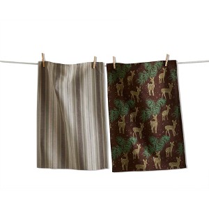 TAG Wilde Pine Deer Dishtowel S/2 - 1 of 1