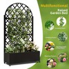 NAYSAYE Planter Box Raised Garden Bed with Trellis and Wheels for Patio and Outdoor Gardening, Black, 35.43"*15.74"*73.21" - 4 of 4