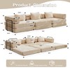 TIRAMISUBEST 39 inch Compression Sofa Chenille Foldable Floor Bed Fixed Frame 1-3 Seater Boneless Modular Living Room - 4 of 4
