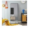 Solid Wood Full-Length Wall/Floor Mounted Mirror, 65"x23" Glass, Stylish Bathroom Makeup & Bedroom Entrance Decor, Durable Hanging Mirror - 4 of 4