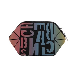 Unique Bargains Women's Portable Geometric Letter Shell Makeup Bag 1 Pc - 1 of 3