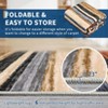 Modern Striped Large Area Rug Washable Rugs Soft Touch Throw Carpet Stain Resistant Throw Carpet with Non-Slip Backing - 4 of 4