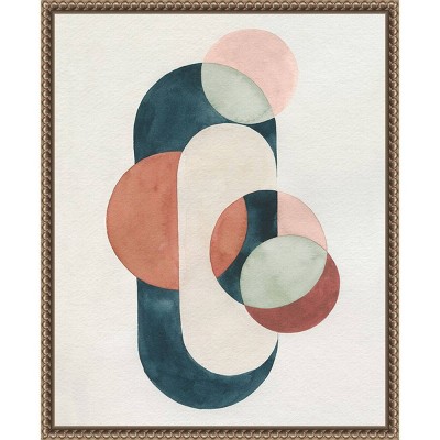 Loops and Bounds II Abstract Canvas Print with Bronze Frame