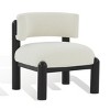 Rosabryna Boucle Accent Chair - SFV5074 - Ivory/Black - Safavieh Couture - 3 of 4