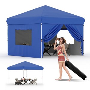 Pop Up Canopy Tent, Heavy Duty Outdoor Canopy W/ Removable Sidewall, Portable Tent Gazebo, Instant Tent Shelter for Parties, Events, & Vendors - 1 of 4