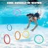 Joyfy 8 Pcs Diving Pool Toys, Colorful Dive Circles Swimming Pool Rings for Kids Underwater Adventures Swimming Diving Toy Summer Swim Water Fun Games - 4 of 4