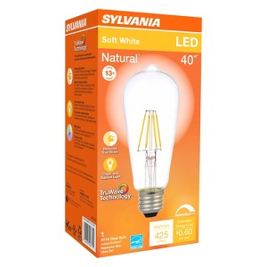 Sylvania Natural ST19 E26 (Medium) LED Bulb Soft White 40 Watt Equivalence 1 pk - 1 of 1