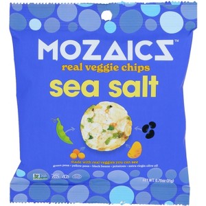 Mozaics Sea Salt Real Veggie Chips - Case of 20 - 0.75 oz - 1 of 1