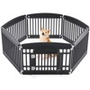 DOMETOUR Dog Playpen Adjustable Folding Portable Pet Fence for Small to Medium Dogs Indoor Outdoor Use,6-Panel,black - 3 of 4