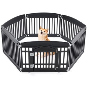 Musment Dog Playpen Safe & Secure Indoor/Outdoor Pet Fence | Folding & Portable | Ideal for Small to Medium Dogs | Easy to Clean - 1 of 4