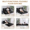 Hooseng Bean Bag Bed, Folding Sofa Bed for Adults with Washable Velvet Cover, 4 in 1 Convertible Floor Sofa Couch for Living Room Bedroom - 2 of 4