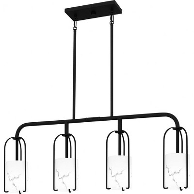 Quoizel Lighting Fairbanks 4 - Light Chandelier in  Matte Black