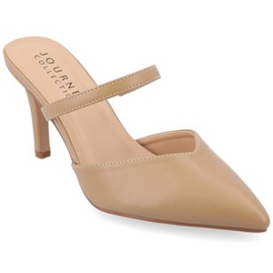 Journee Collection Women's Yvon Narrow Width SuperNatural Shades Pointed Toe Mule Pumps - 1 of 4
