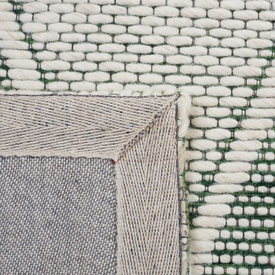 Marbella Green and Ivory Hand Woven Wool Area Rug