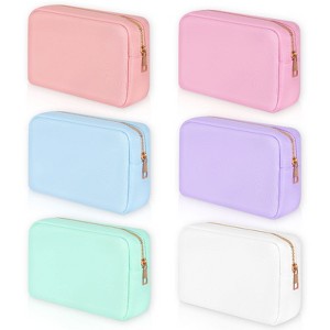 Generic 6 Pcs Nylon Makeup Bag Travel Nylon Pouch Zipper Cosmetic Bag for Purse - 1 of 4