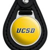 UC San Diego Secondary Logo Black Leather Keychain - 3 of 4