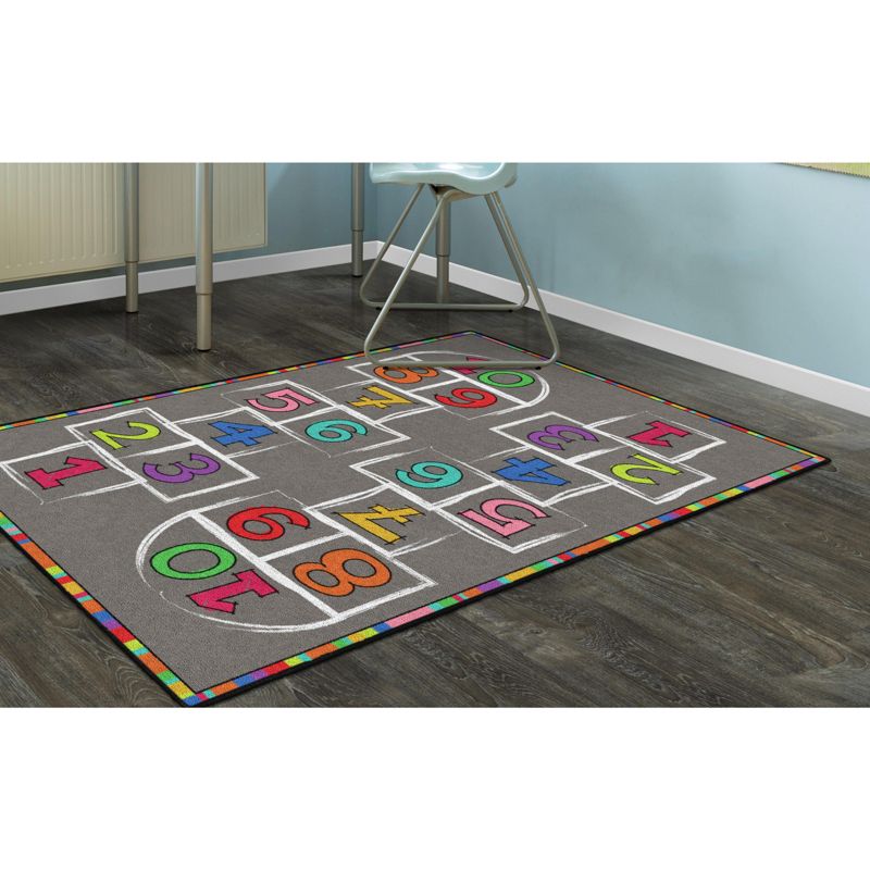 Flagship Carpets Hopscotch Rainbow Numbers Children's Area Rug, 3' x 5', 2 of 7