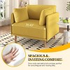 CAVINAS 39" Modern Upholstered Accent Chair with Soft Cushions, Sleek Armrest Design and Sturdy Wooden Legs, for Living Room, Bedroom - 3 of 4