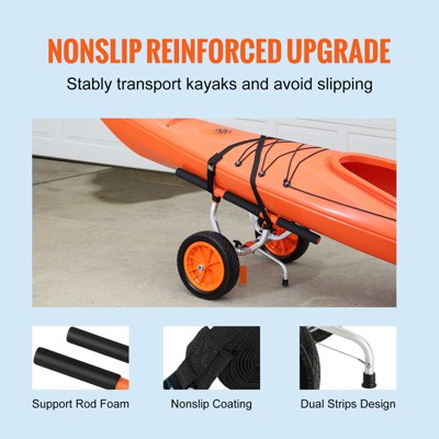 Heavy Duty Aluminum Kayak Cart with Solid Tires