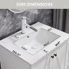 Mastgoal 24" Farmhouse Bathroom Vanity with Sink, Bathroom Dresser with Large Storage Drawer - 2 of 4
