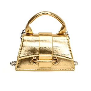 Mini Crossbody Bags Women's Y2K Purses Top Handle Crossbody Bag Clutch Shoulder Handbag for Cocktail Party Prom Wedding Gold - 1 of 4