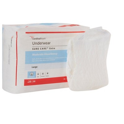 Cardinal Health Sure Care Incontinence Underwear, Heavy Absorbency, Unisex,  Medium, 100 Count : Target