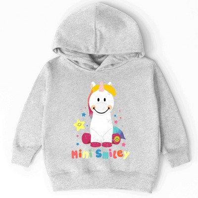 The Juniper Shop Mini Smiley Unicorn Distressed Toddler Hoodie