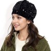 Anna-Kaci Women's Sequin Velvet Beret with Sparkling Embellishments and Comfortable Satin-Lined Interior - 3 of 4