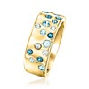 Ross-Simons 0.70 ct. t.w. Tonal Blue Topaz Ring in 18kt Gold Over Sterling - 3 of 4