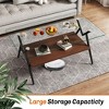 Rectangle Coffee Table, with Tempered Glass top, Metal Legs and MDF Shelf, Modern Table for Living Room - 4 of 4