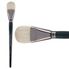 Creative Mark Imperial Professional Chungking Hog Bristle Brush - Filbert , Handmade Long Handle Oil Paint Brushes for Artists, Nickel-Plated Brass - 2 of 4