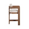 Meridian Furniture,Sacha Linen Textured Fabric Stool - 4 of 4