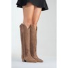 Rios - Cognac Suede Leather Fringe Knee High Boot (Women) cognac suede 9.5 Forever & Always Shoes - 3 of 4