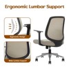 Bencmate Task and Office Chairs Modren Office Desk Chair, Swivel Wheels, and Seat-Slide Function, Beige, 26"*27"*37" - 3 of 4