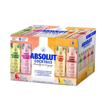 Absolut Variety Pack- 8pk/355ml Cans
