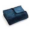 Plush Textured Quilted Diamond Fleece Blanket by Blue Nile Mills - 2 of 4