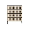 NicBex Natural Fluted Bedroom Dressers with Drawers,Wooden Dresser Chest,Chest of Drawers for Bedroom,Entryway - 3 of 4