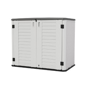 Decksplore 34 Cubic Feet Multi-Purpose Outdoor Storage - Dumpster Storage Shed Patio Gardening Shelves - 1 of 4
