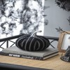 SEVOBAL Party Decorations and Accessories Fabric Black Stripe Pumpkin Decor Halloween Multi-Purpose Room Centerpiece, Black White, 8.3"*7"*7" - 4 of 4