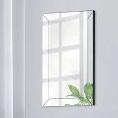 framed beveled mirror