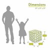 Majestic Home Goods,Cube Pouf Polka Dot (Large) - 2 of 4