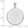 Black Bow Jewelry 10k White Gold Florida State Seminoles NCAA Extra Large Pendant - 2 of 3