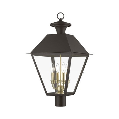 Livex Lighting Wentworth 4 - Light Post Light in  Bronze/Antique Brass