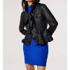 Women's Riley Ruffled Faux Leather Jacket - APRICOT - 2 of 4