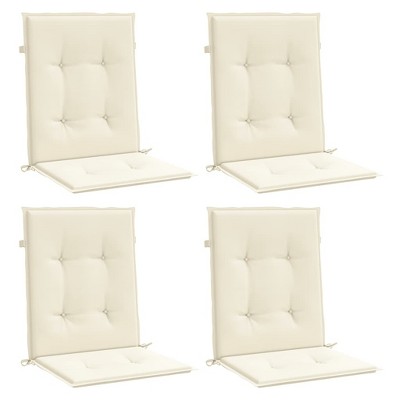 vidaXL Lowback Chair Cushion Set of 4 Cream Oxford fabric (100% polyester)