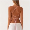 Nmoder  Women's Sequin Cami Top Sexy V Neck Open Back Criss Cross Straps Tank - 4 of 4