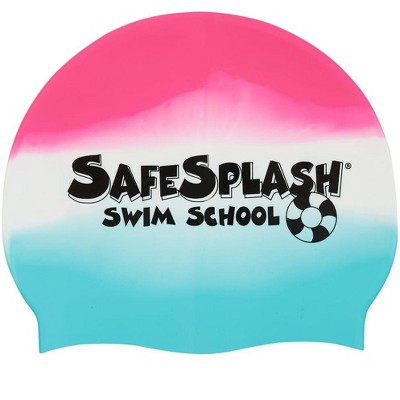 Sporti Safesplash Swim School Multi Color Silicone Swim Cap