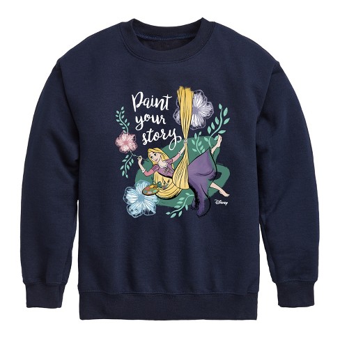 Disney Paint Your Story Graphic Long Sleeve Fleece Sweatshirt - Navy ...