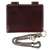 CTM Men's Leather American Flag Bifold Chain Wallet with Snap Closure - 2 of 4